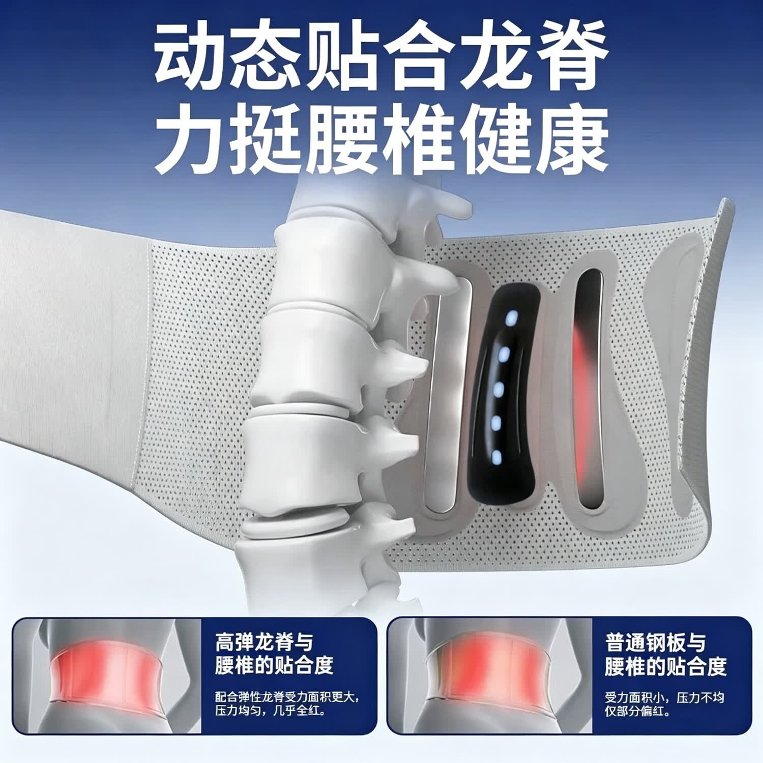 康立普（CANLIPE）大码护腰带医用级腰部支撑腰椎间盘突出腰肌劳损腰托男女久坐神器 灰色旗舰款【电热盐敷+四件套+钢板+软骨+支撑板】 3XL 腰围3尺7-4尺1或115cm-125cm
