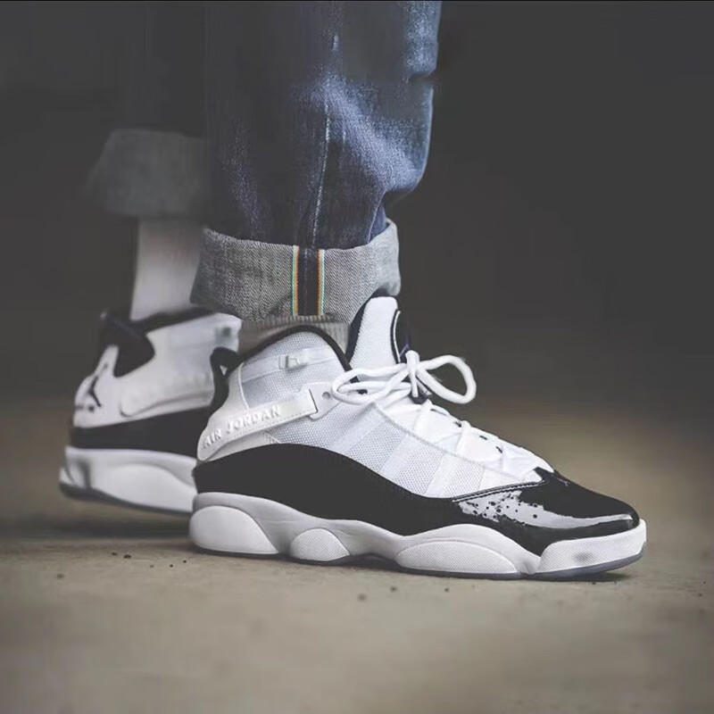 jordan 6 aj6六冠王实战高帮篮球鞋休闲运动鞋 322992-104黑白熊猫 40