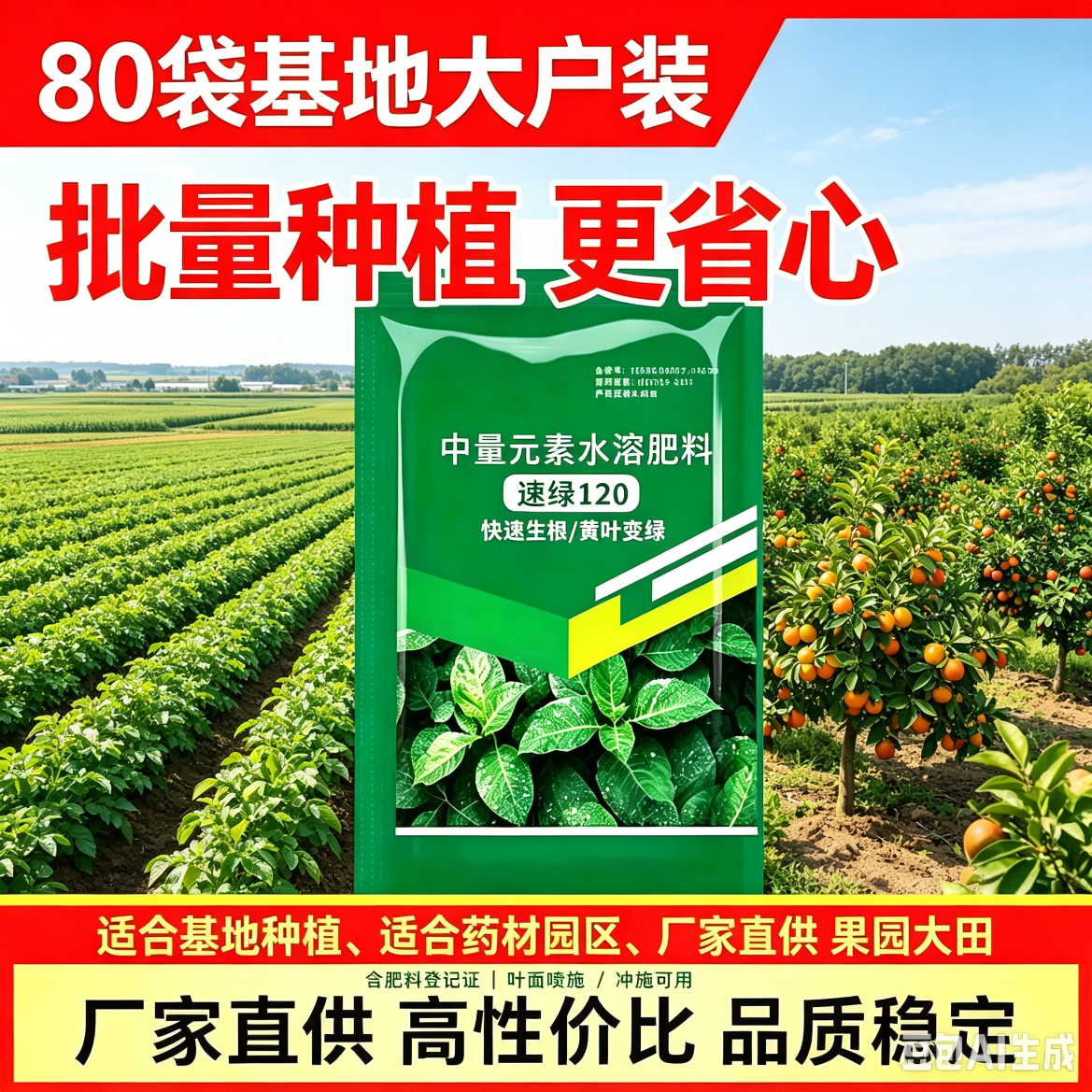 速绿120叶绿素正品家庭种菜园艺壮苗果树蔬菜玉米黄叶变绿叶面肥 精心研制【进口配方】速绿120 【80袋*50克】