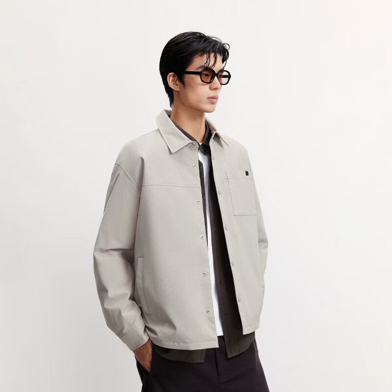 杰克·琼斯（JACK&JONES）反季男士潮流羽绒服外套 225323005C02伦敦雾 M （175）