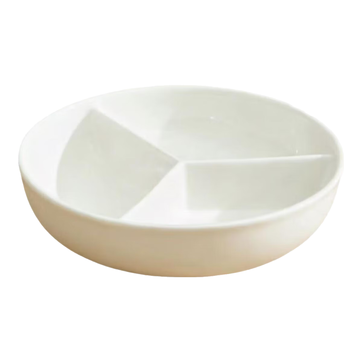【加深盘格】三分格陶瓷餐盘全瓷蒸碗炖锅烤箱微波炉蒸盘餐具餐盘 【蒸菜一锅出】陶瓷三格盘