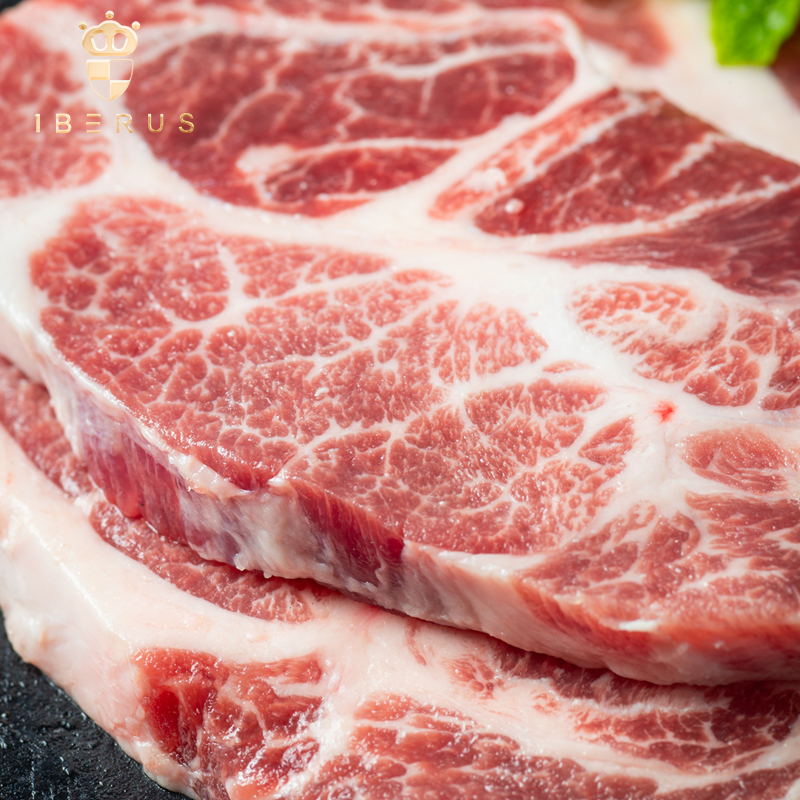 伊贝斯(1BERUS)西班牙进口伊比利亚黑猪梅花肉冷冻烧烤韩国烤肉食材 伊比利亚黑猪梅花肉900-1100g