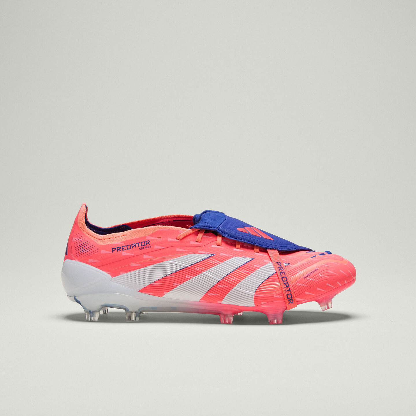 adidas PREDATOR ELITE FT FG长钉翻折鞋舌款足球鞋男女阿迪达斯 信号珊瑚粉/白色/橙色 39