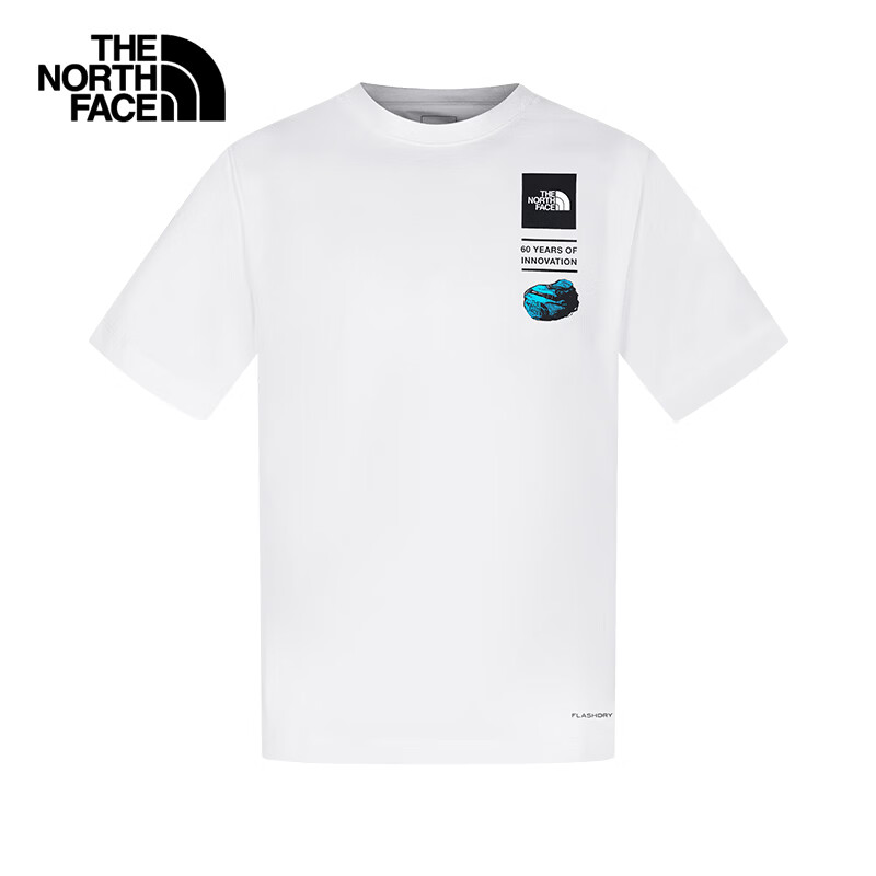 北面（The North Face）棉感T恤男户外防晒运动吸湿圆领短袖 8GX9 FN4 L
