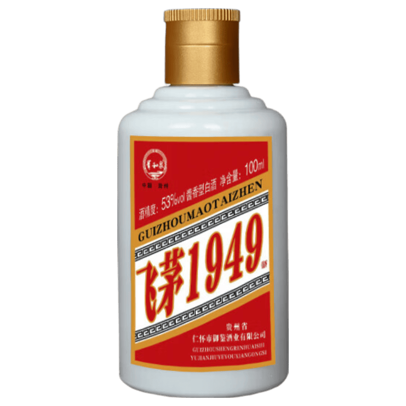 贵和泉贵州飞茅1949白酒53度酱香型便携装 小瓶2两100ml聚会日常饮用 53度 100mL 1瓶