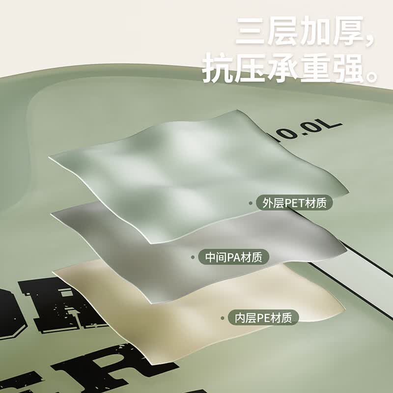 禧天龙水袋户外便携可折叠储水袋带水龙头手提水桶大容量水袋 8L-2只装