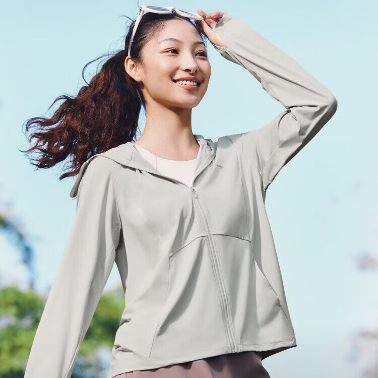 蕉下蕉下宽松防晒衣女款夏凉感冰丝透气防紫外线户外皮肤衣原纱防晒服 【冰丝凉感】浅炭灰 S