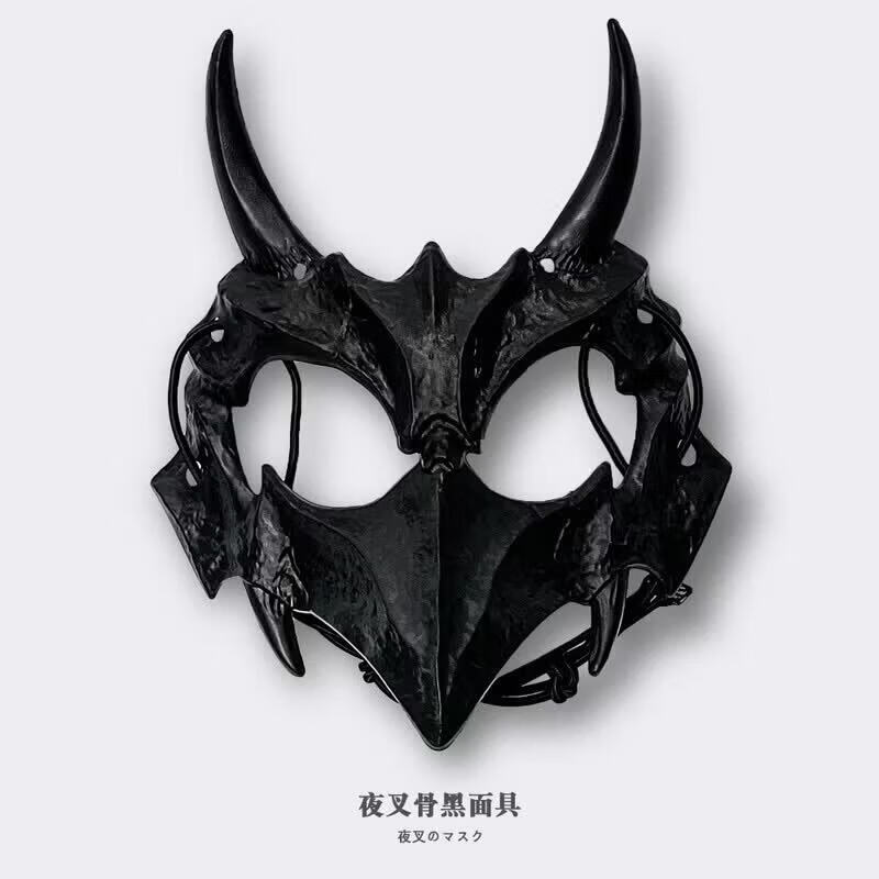CLCEY面具半脸男霸气半脸猛虎夜叉天狗狼人骨质面具万圣节cos正品保障 猛虎白色