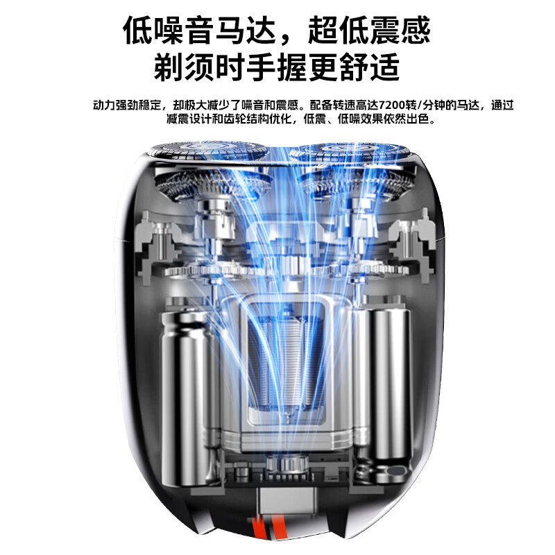 索品(SWOPY)父亲节礼物兰博基尼电动剃须刀2026新款男士旋转式便携刮胡刀快充胡须刀节日生日送男友 超跑款-合金电动双环剃须刀【暗夜黑】