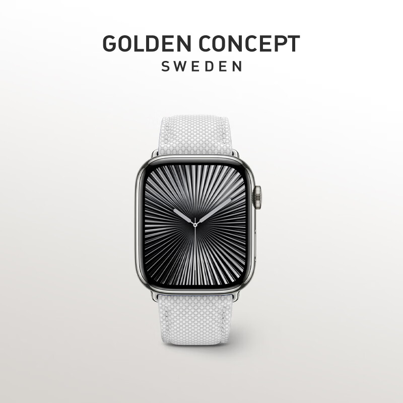 古德康赛GoldenConcept【S12表带】中国版典藏系列环保材质手表带适配苹果手表Ultra4 Apple watch S12/S11 珍珠白 适配44,45,46&49mm