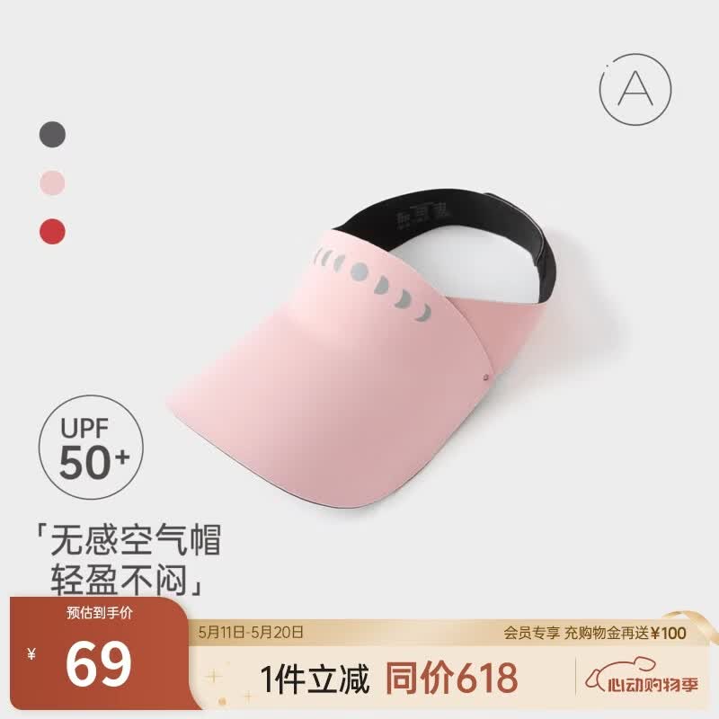 BabyloveHome【清仓】儿童遮阳帽夏季宝宝防晒鸭舌帽清凉空顶帽婴儿幼户外帽子 春日粉 均码