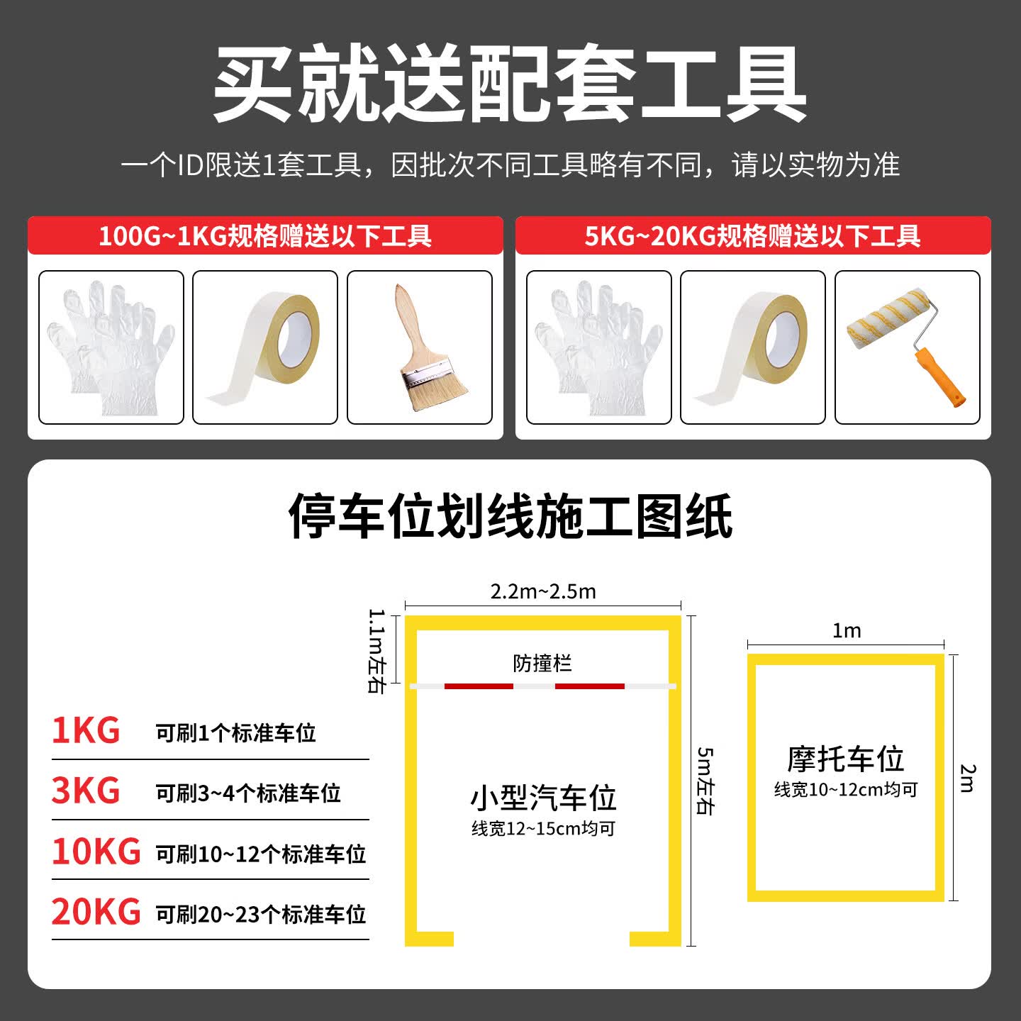 壹鹤夜间道路反光漆马路划线漆专用停车位标线水泥地面画线黄白色耐磨 蓝色反光漆【主漆+反光珠】 20kg