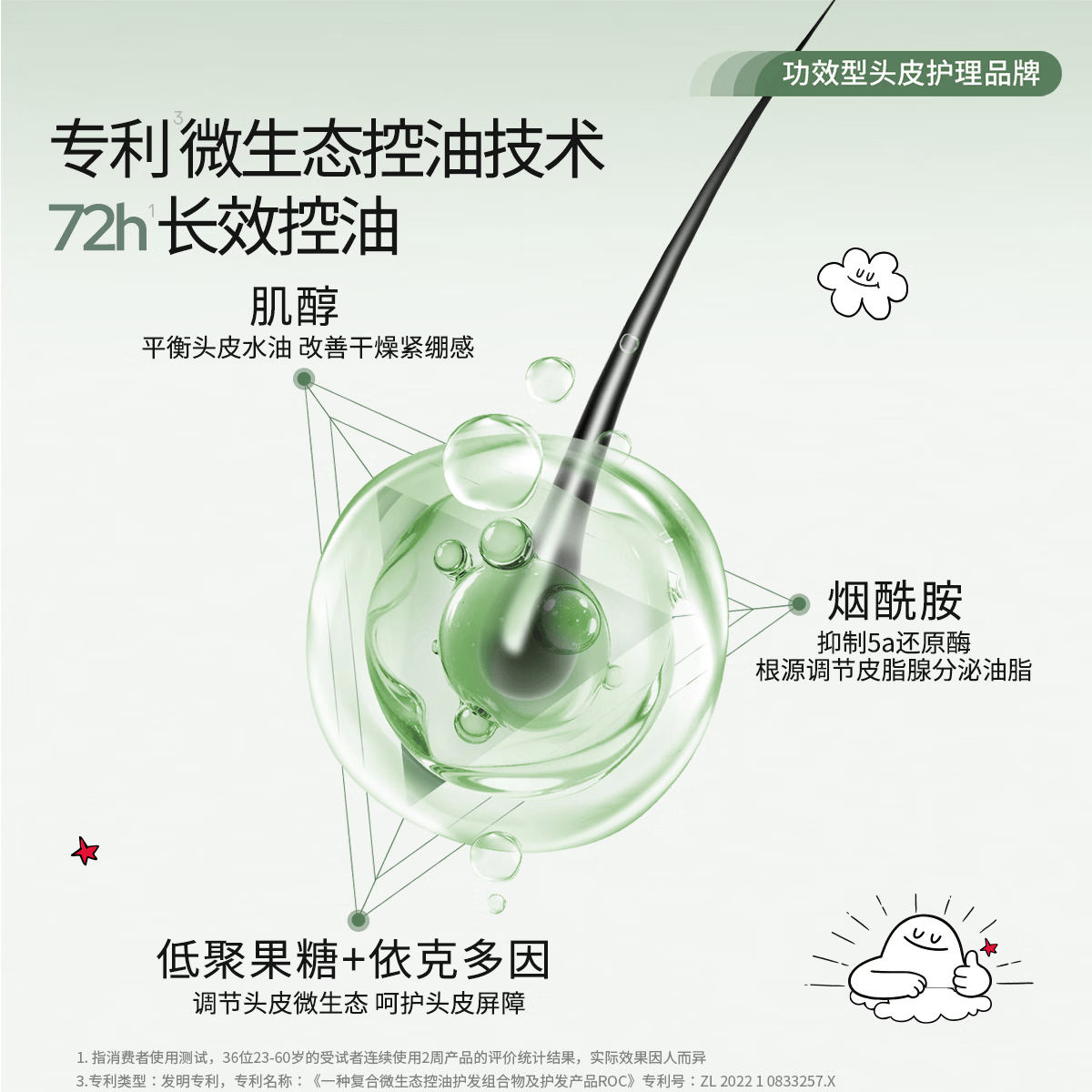 roye抱抱人联名控油蓬松洗发水 持久去油清洁洗头膏改善油扁塌男女 【油软塌必备】72h控油蓬松洗发水236ml*1