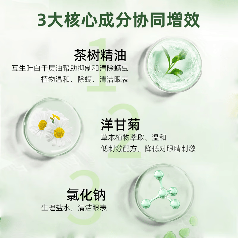怡洁心（YIJIEXING）茶树精油4松油醇除螨湿巾眼部专用眼睛眼睑清洁湿巾擦眼护理 [囤货装]超值300贴装