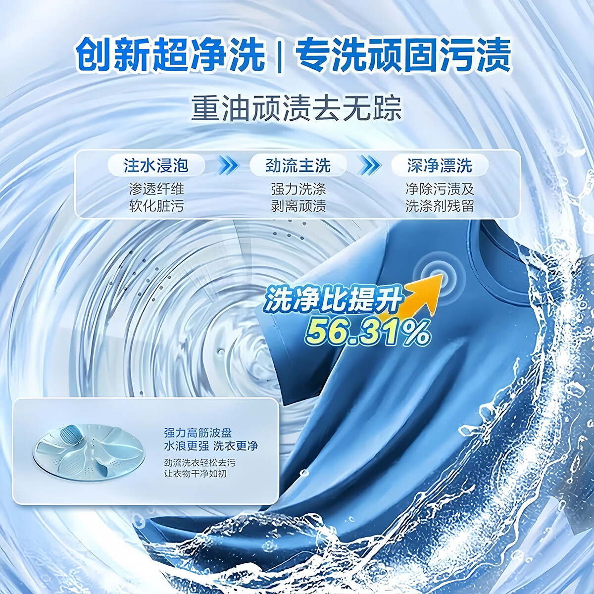 小天鹅(LittleSwan)全自动变频洗衣机波轮10公斤大容量噪音小直驱电机 一级能效省电免清洗内筒快洗单脱水 以旧换新 10公斤直驱丨尊享耐脏款丨免清洗 波轮 10kg