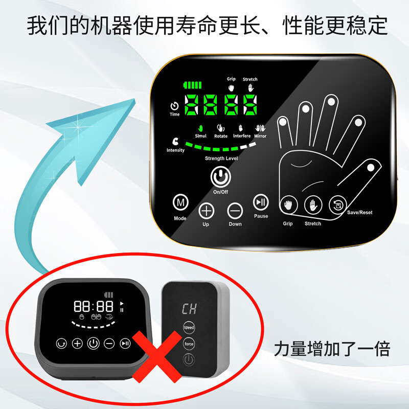 手指康复训练器手套手部手功能训练器材脑梗偏瘫五指屈伸握机器人 橙色 主机+左手S