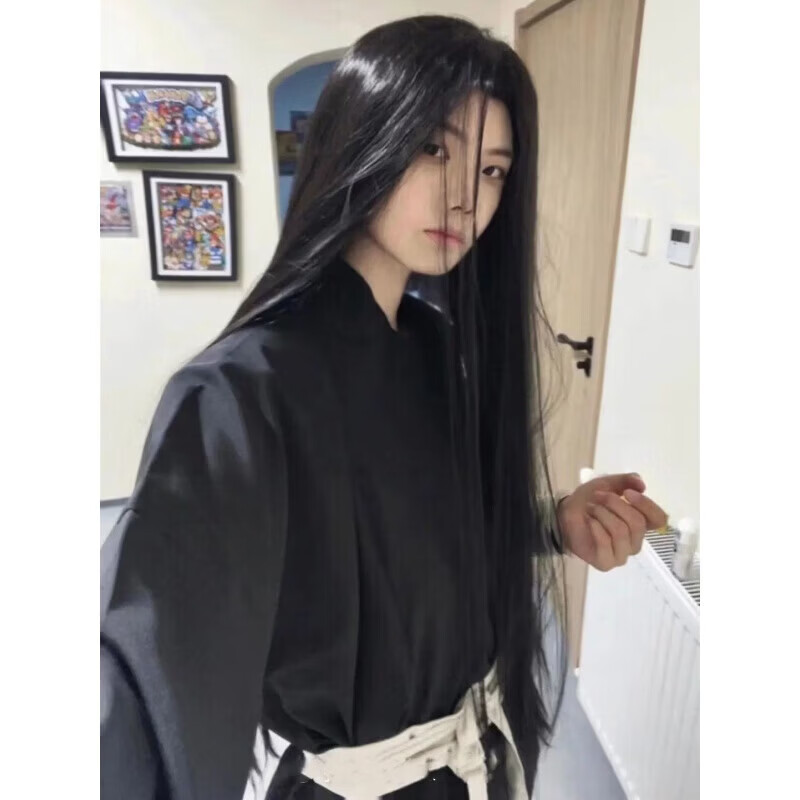 CLCEY蛊真人古月方源cos服周边 大爱仙尊cosplay装长袍套装正品保障 黑色连体衣(黑腰封) XS(身高150左右)