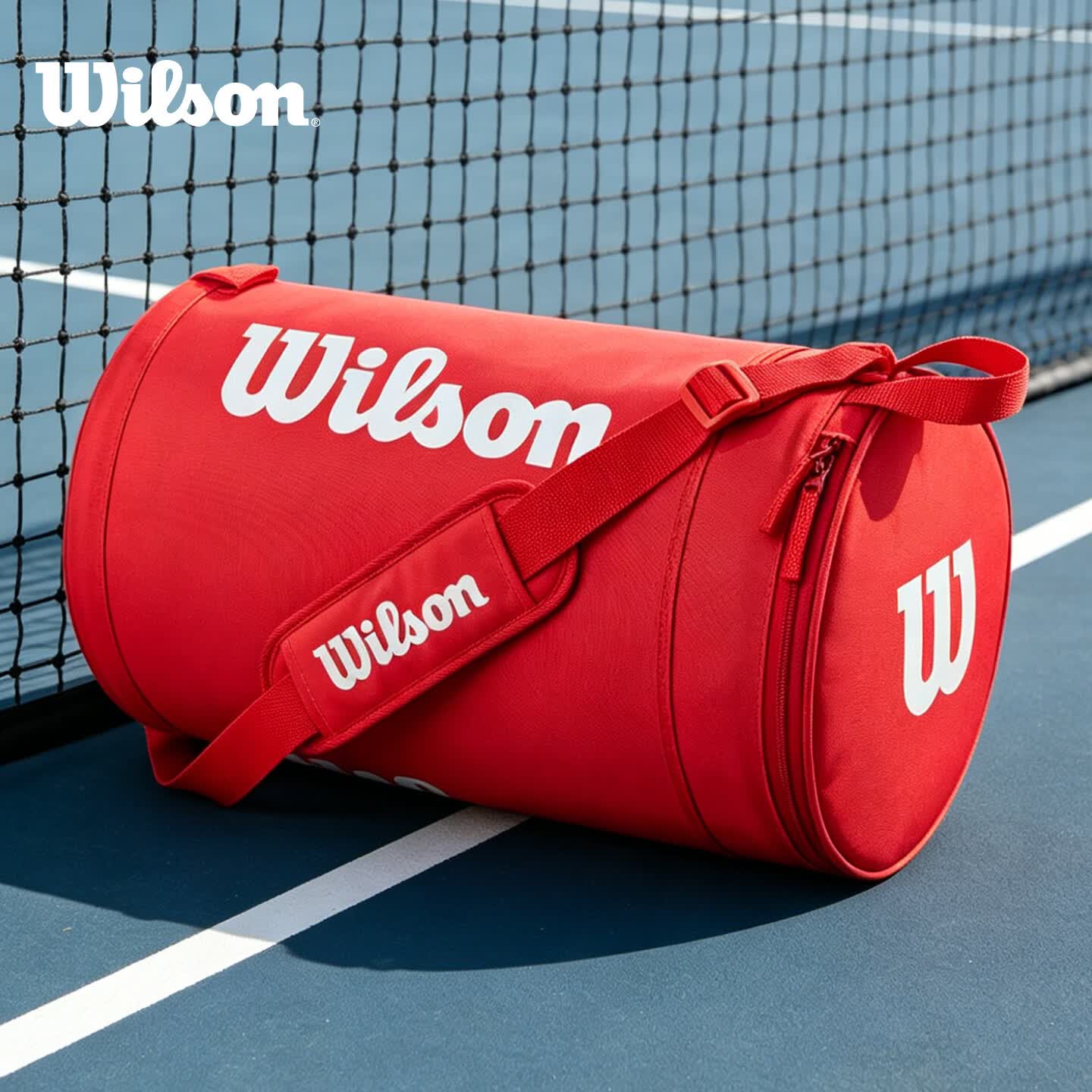 威尔胜（Wilson）2026新款网球包红色单肩便携大容量隔热球筒包成人运动训练包 WR8056501001-球筒包
