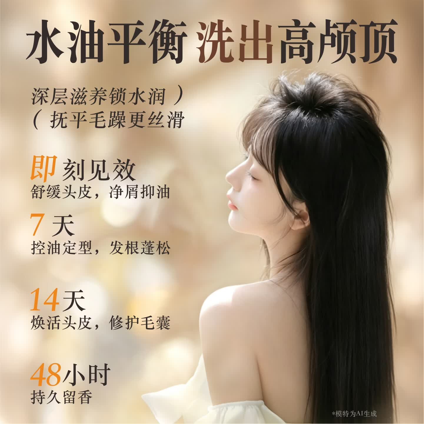 凯丽娜洗头膏护发素发膜套装固色修复无硅油控油蓬松去屑洗发水液二合一 洗护套装1套
