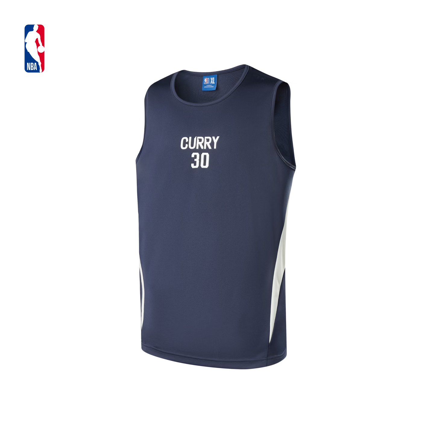 NBA官方26夏季新款文班亚马库里东契奇詹姆斯速干网眼运动背心男女 藏青(斯蒂芬库里) M