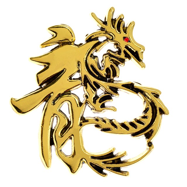 托托贴贴 龙胸针 新款龍字龙字胸针男女国风龙形形状别针配饰sn2299