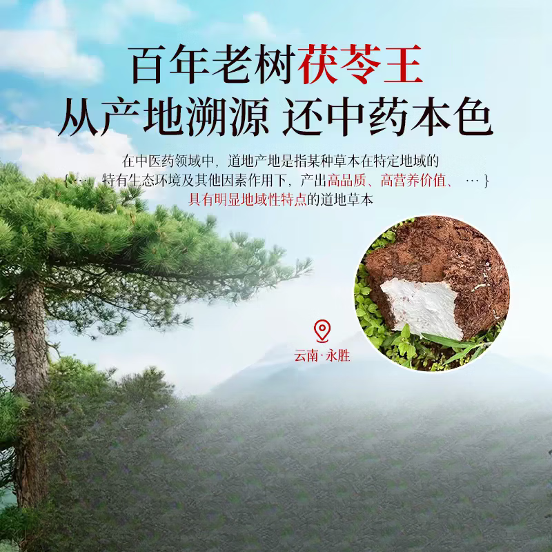 同仁堂(TRT)胖东来同款甄选白茯苓块精选茯苓干货无硫茯苓丁煲汤泡水代用茶 4罐【量贩囤货装】高性价比 250g*4罐