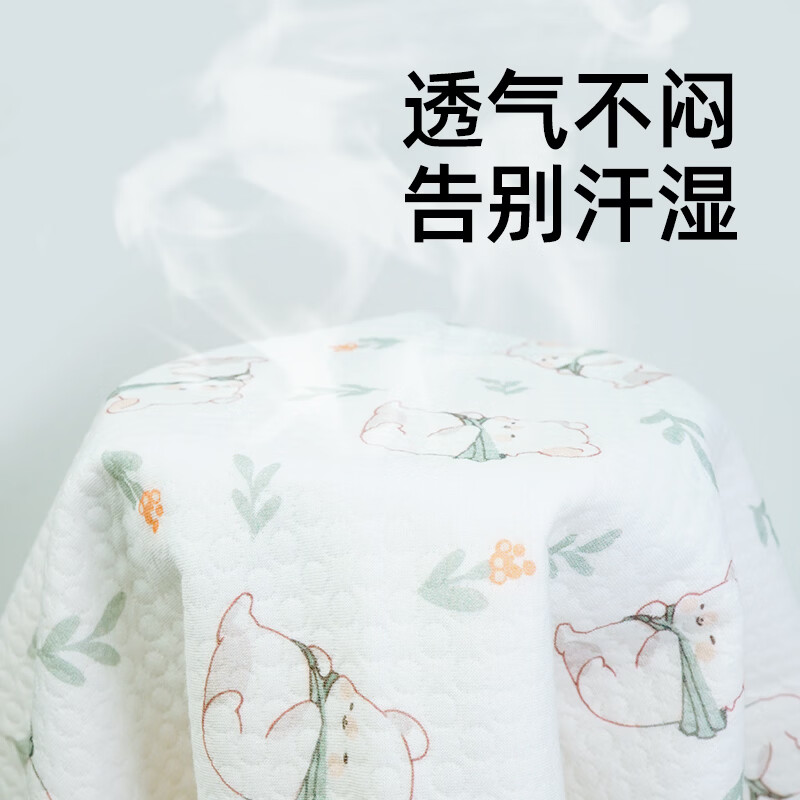 MARGURNA婴儿隔尿垫防水新生儿宝宝可水洗护理垫尿布片 可爱呆萌比熊 80*100cm