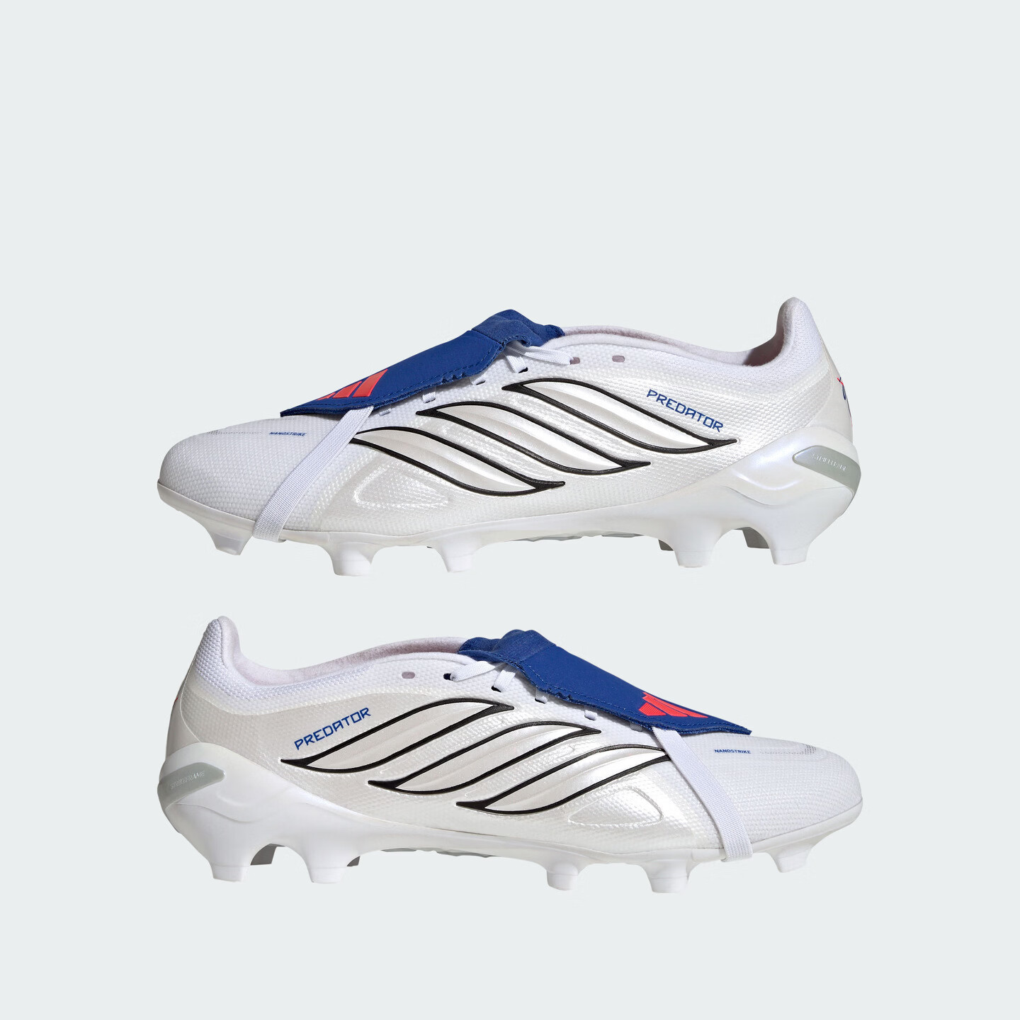 adidas PREDATOR LEAGUE FT FG天然硬草地长钉足球鞋男女阿迪达斯 白/白金属/皇家蓝 44.5