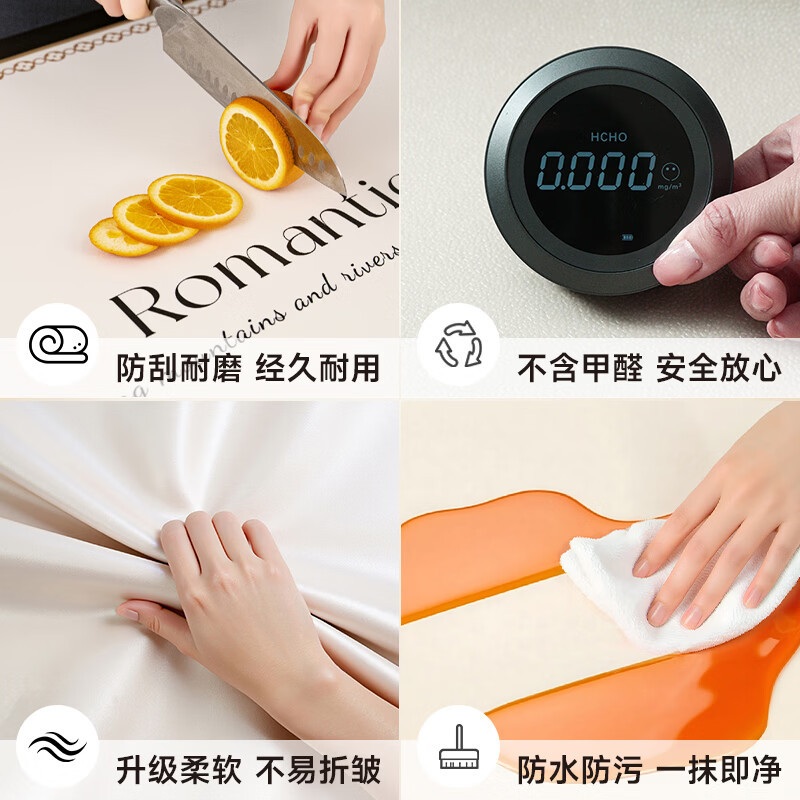 卡玫雅美乐蒂软萌粉色卡通书桌垫防滑固定防刮耐磨宿舍学习桌皮革保护垫 【鎏金硅】三丽鸥春日樱花 60*120厘米