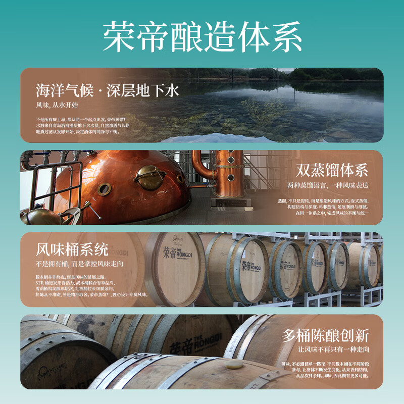 荣帝卓选1号单一麦芽威士忌酒国产50ml