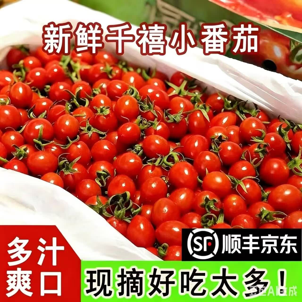 正宗海南千禧小番茄圣女果5斤新鲜水果小西红柿水果番茄w顺丰FF 3斤精选【顺丰/JD快递】净2.7斤