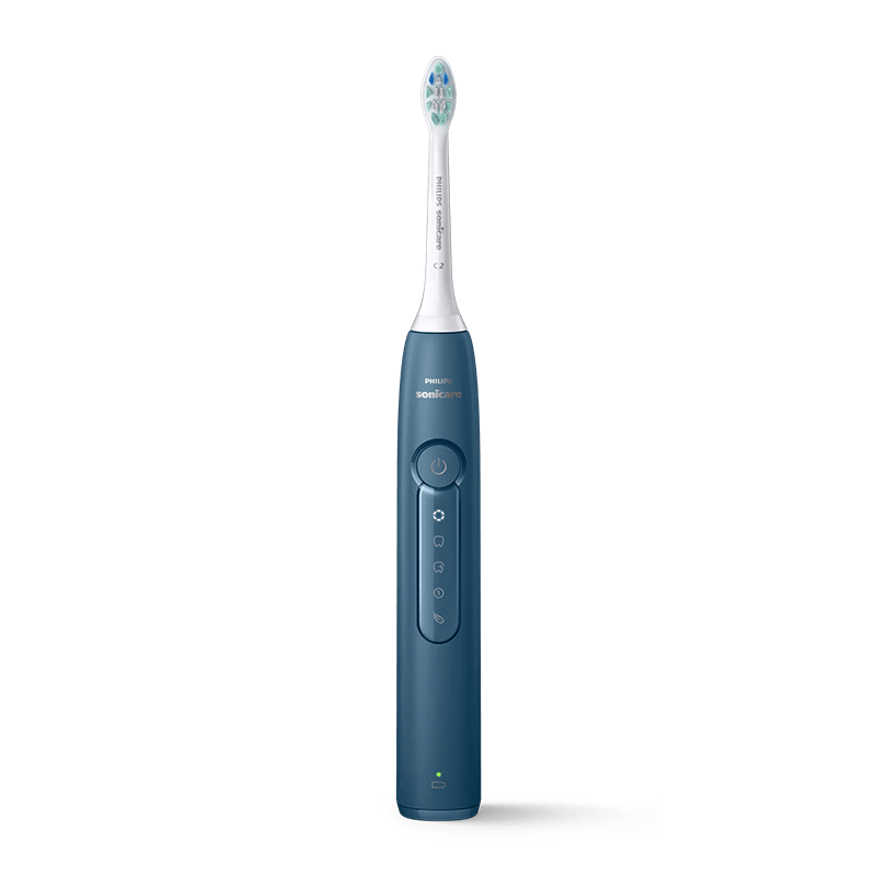 飞利浦（PHILIPS）声波电动牙刷钻石3系 5倍洁齿5种模式 刷头*2【亮白+洁净】生日礼物  母亲节礼物HX5181/02 蓝