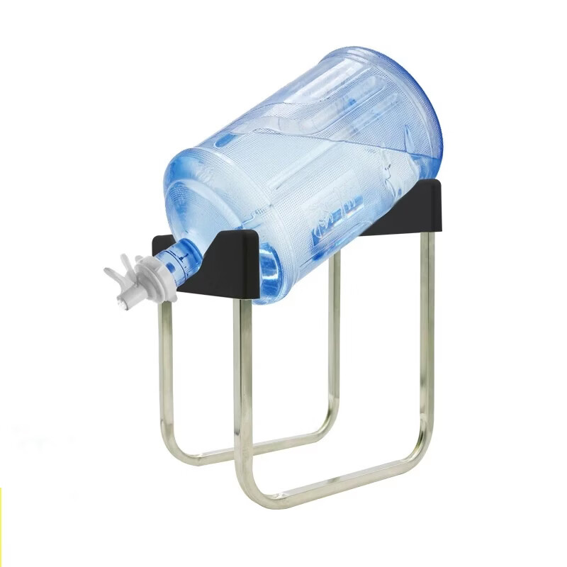 水立人桶装水支架水桶抽水器压水器神器手压式饮水架纯净大桶水倒水支架 白色(15-18.9L通用型)