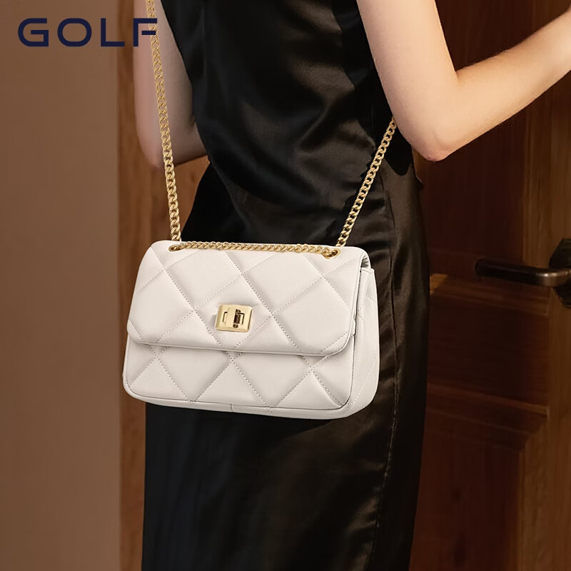 高尔夫(GOLF)时尚单肩包女士手提包斜挎包520情人节送女友礼物【Q】 款式4-椰奶白
