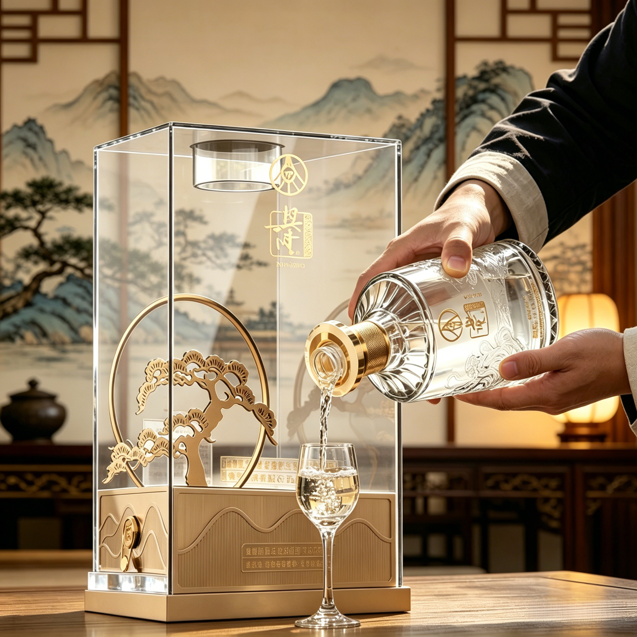 五粮浓香五粮液股份出品 金装52度浓香型水晶宴请送礼商务用酒纯粮食白酒 52度 500mL 1瓶 水晶