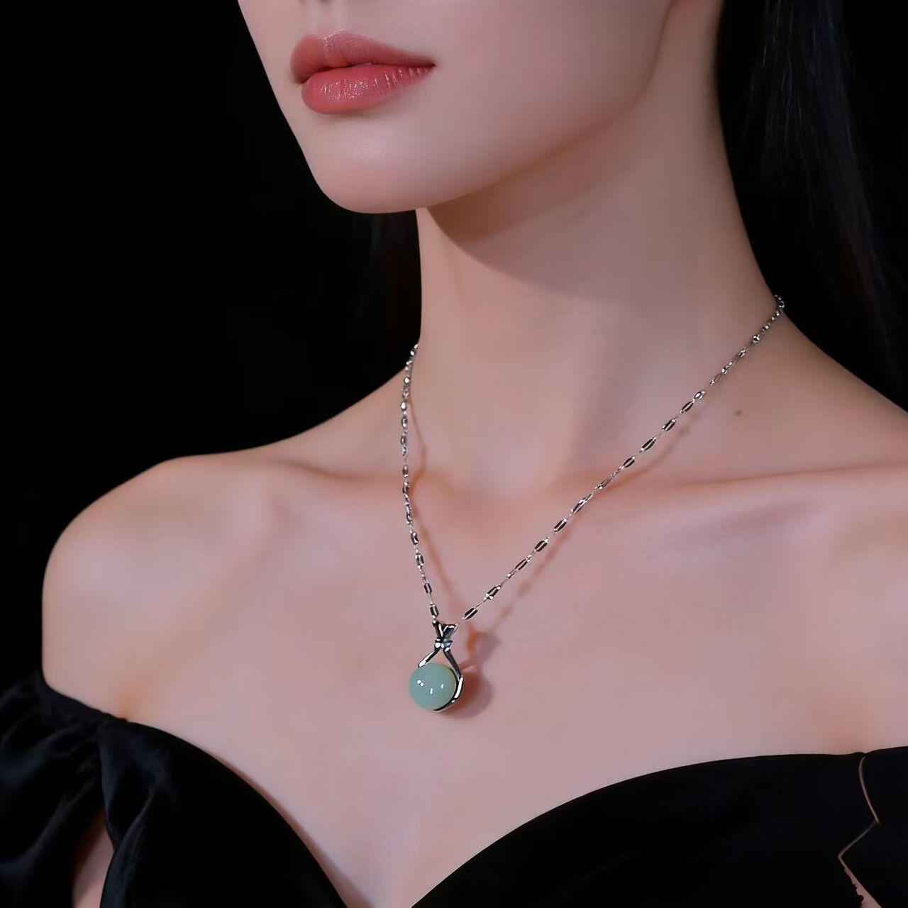 【520&母亲节钜惠】银色福袋项链女气质轻奢百搭锁骨链 小众气质福袋项链+【礼盒】 母亲节520活动特惠价