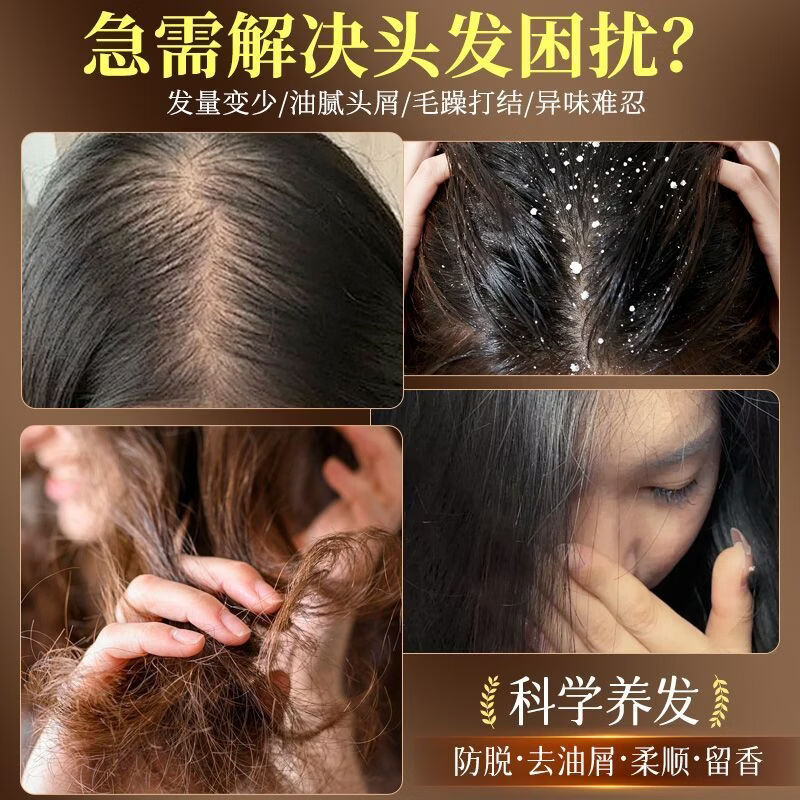 霸王女士防脱洗发水控油蓬松侧柏叶生姜女贞子套装留香洗发露洗头膏 女士防脱控油蓬松洗发600ml+女士防脱400ml