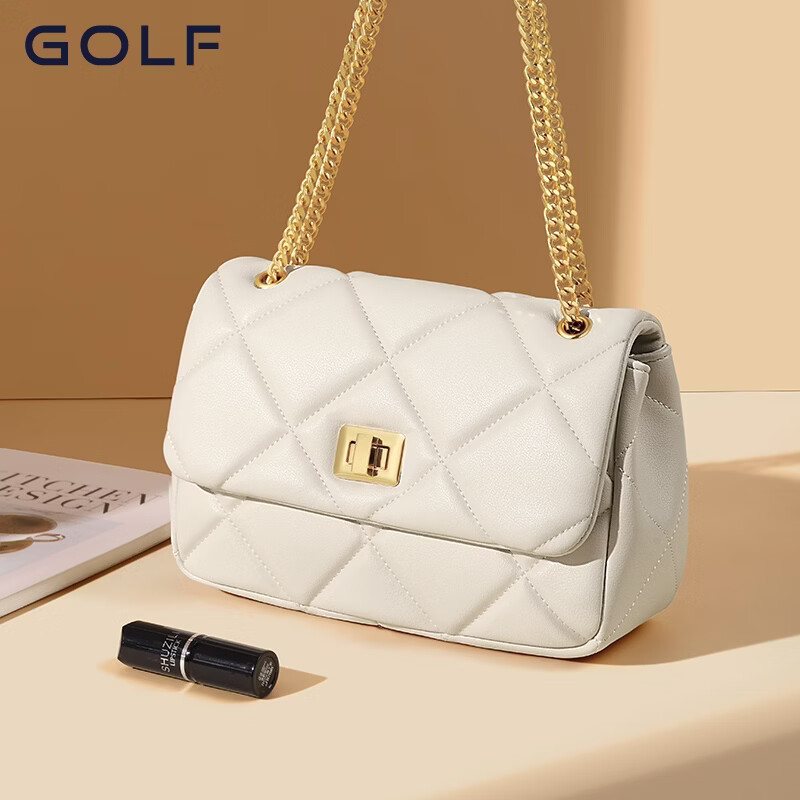 高尔夫(GOLF)时尚单肩包女士手提包斜挎包520情人节送女友礼物【Q】 款式4-椰奶白