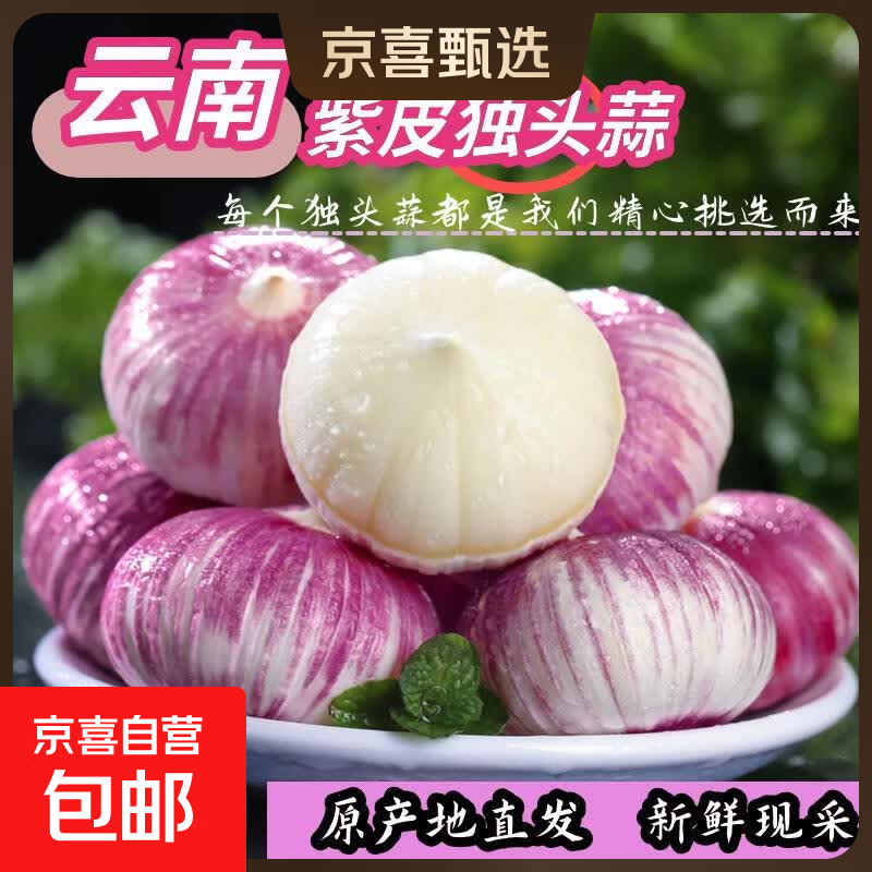 云南紫皮独头蒜干蒜果经3.0mm+ 大果直径3.0左右（7头）