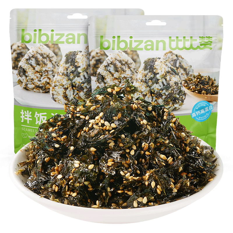 比比赞（BIBIZAN）拌饭海苔原味250g袋装海苔碎紫菜休闲零食拌饭儿童辅食营养下饭料