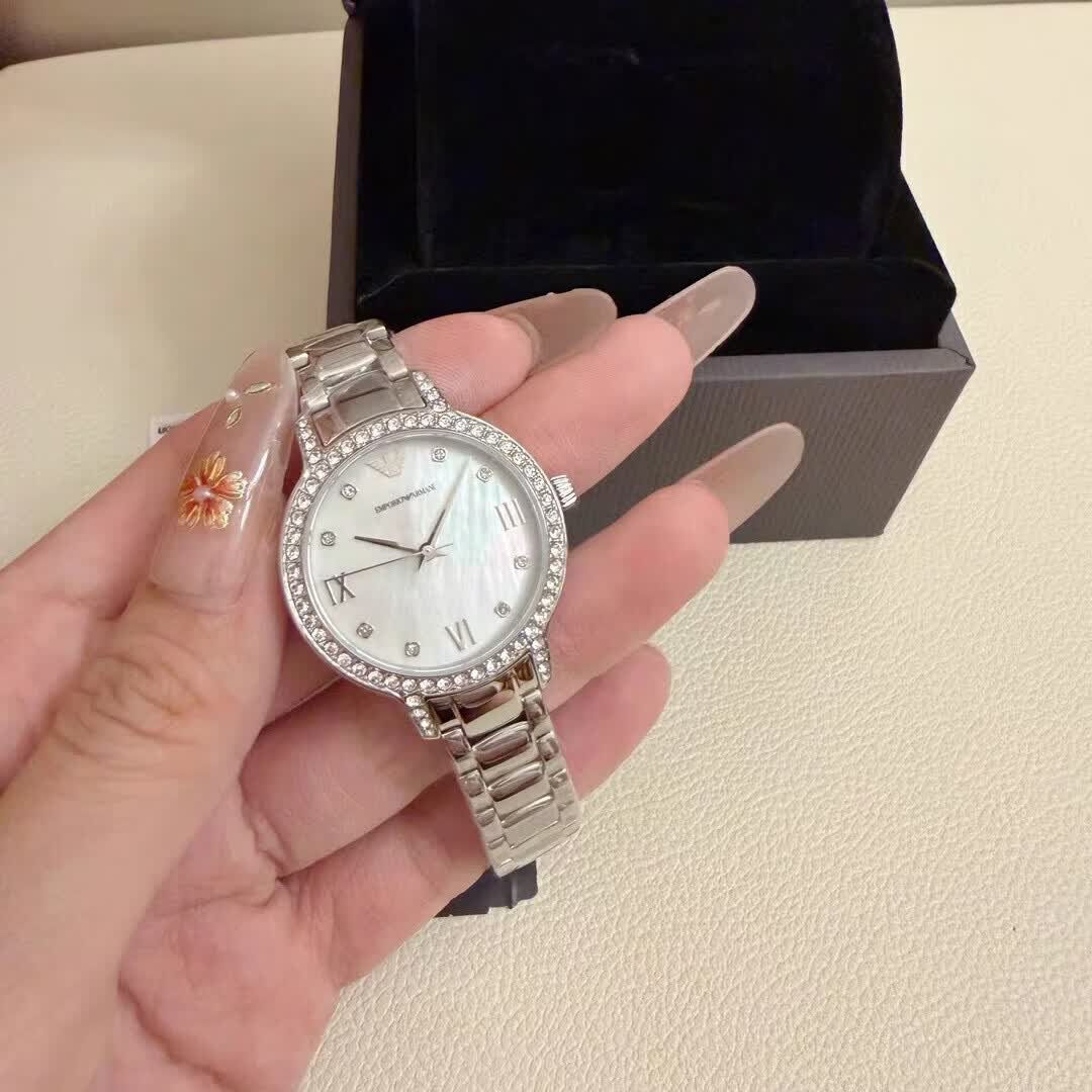 ARMANI EXCHANGE满天星手表女时尚轻奢正品石英女表 AR11484满天星银色 32mm