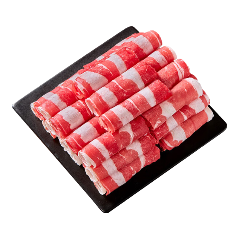 伊聚德 国产安格斯肥牛卷2斤 牛肉卷火锅食材健身谷饲牛肉 生鲜