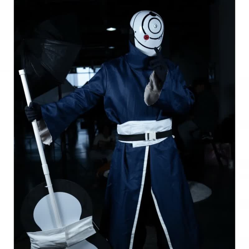 CLCEY破面带土cos服 火伙影忍者cos服发光白面具宇雨智波带土动漫周边 带土cos服(含手套+头套) XXL 【180-190身高】
