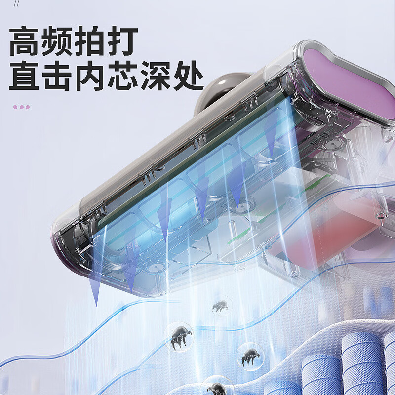 DIKTT德国除螨仪床上高温杀菌吸尘器大吸力三合一吸尘除螨一体机紫外线热销百万母婴级除螨送礼好物 【白色】滚筒式除螨仪-紫光杀菌 高效抑螨