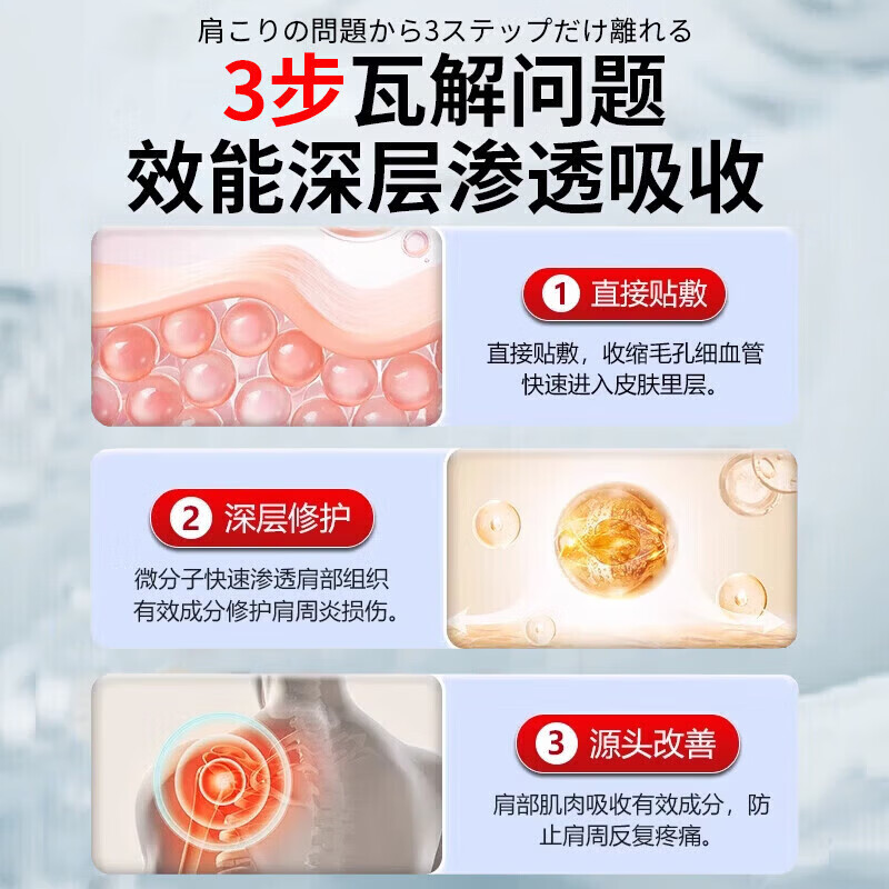 藤原石川制薬肩周贴膏肩膀疼痛胳膊抬不起来专用肩周劳损胳膊肩周炎专用贴膏药 特效买3送2【200%患者痊愈】 胳膊僵硬严重肩周炎专用热敷贴膏
