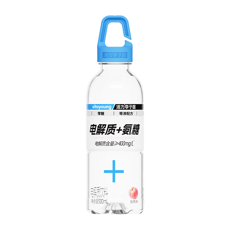 活力李子园电解质水0糖0卡补水运动功能饮料500ml*12瓶 【蜜桃味尝鲜装】 500ml*4瓶