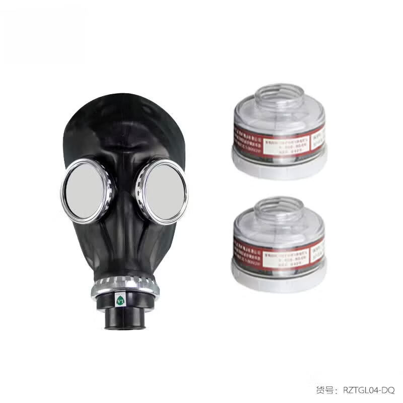 鬼脸防毒全面具罩喷漆化工装修防尘甲醛农业喷洒防护面罩cosplay 1个黑色鬼脸+1个滤毒盒