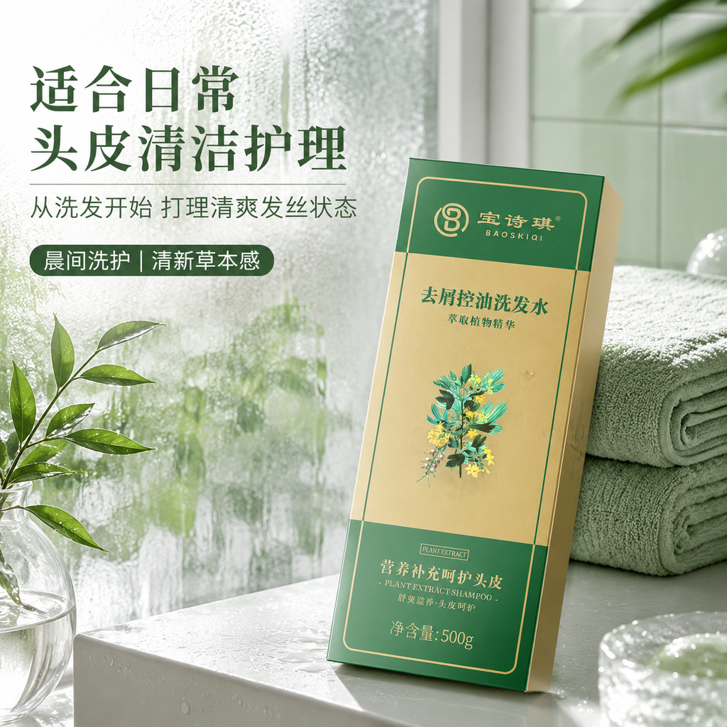 宝诗琪洗发水二硫化硒洗发水毛囊控油去屑止痒头部蓬松皮控油疙瘩 去屑止痒500g*1瓶装