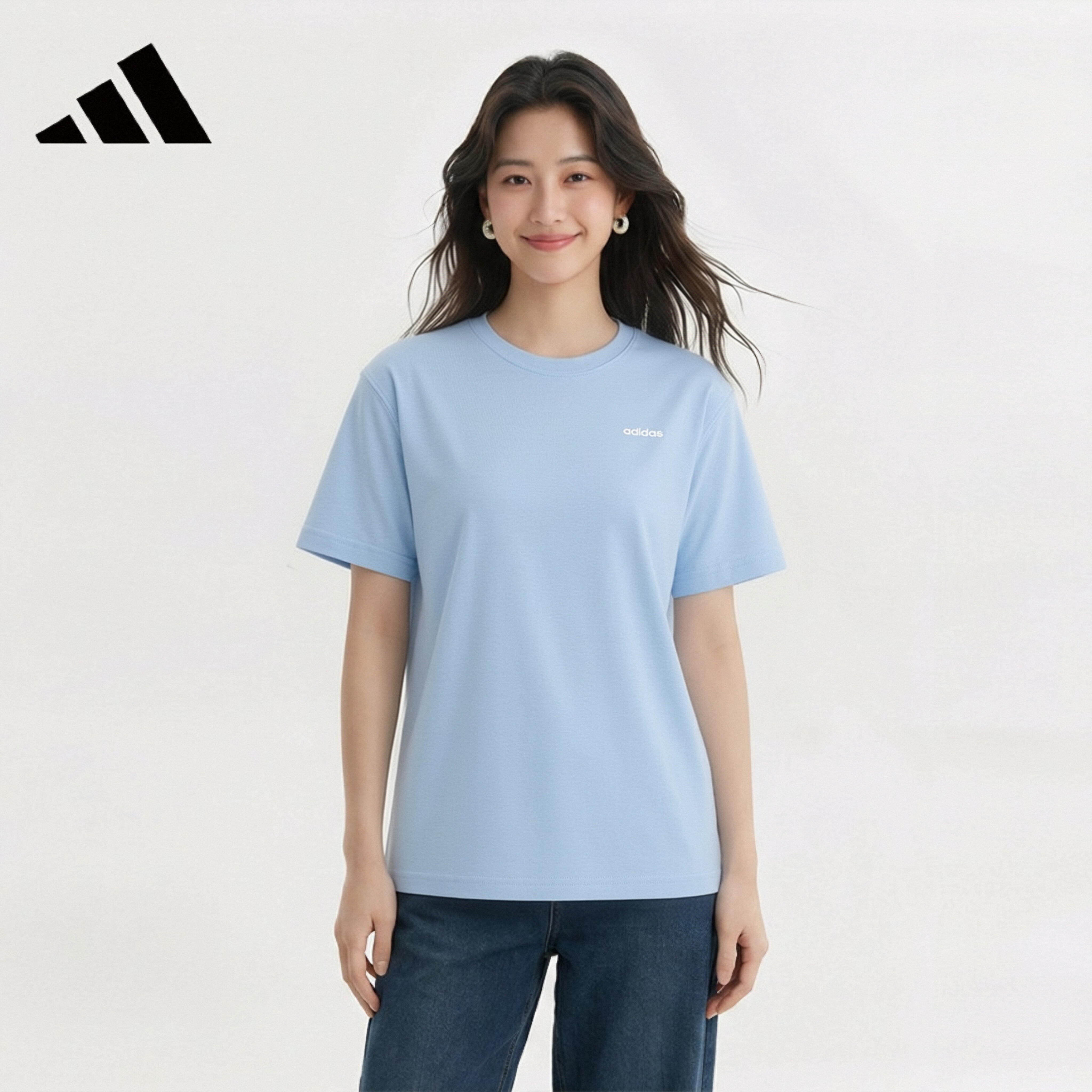 阿迪达斯（adidas）女装户外运动休闲时尚百搭上衣短袖JM2233 M