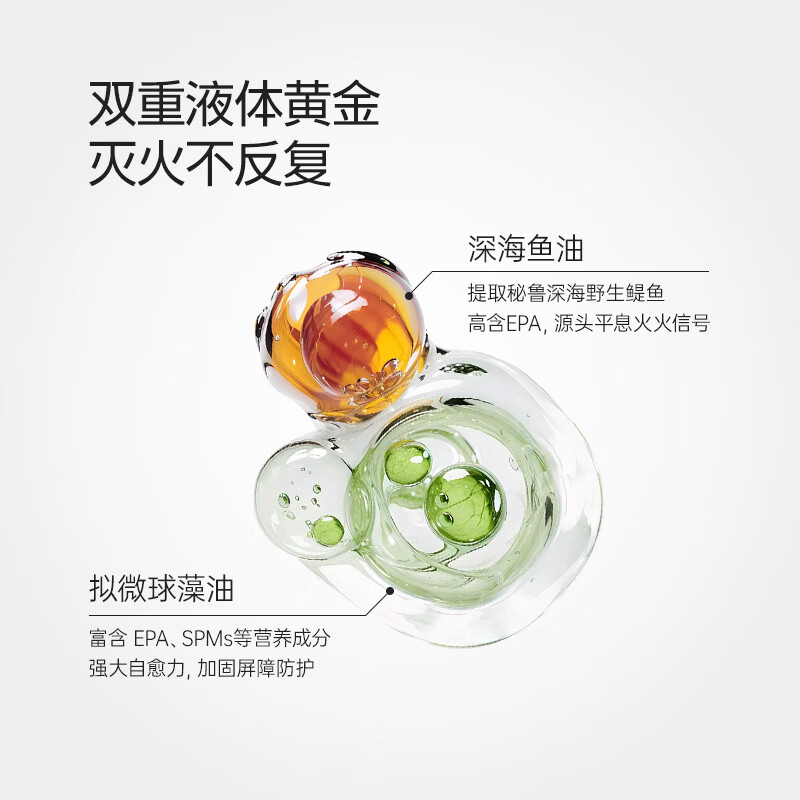 FIBOO她练深海藻油鱼油97%高纯度omega-3rTG型软胶囊EPA+DHA成年人女性 【尝鲜装】藻油鱼油 60粒*1瓶